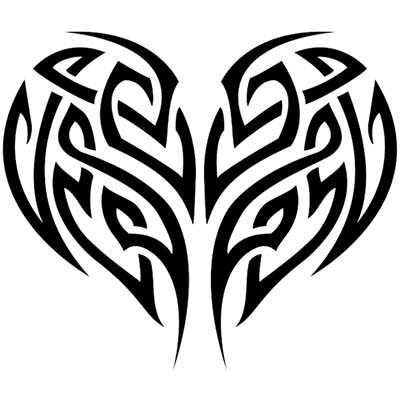 Tribal Heart Tree Design Water Transfer Temporary Tattoo(fake Tattoo) Stickers NO.11650